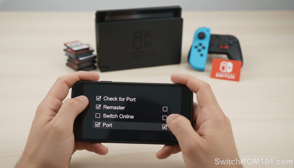 Checklist for finding official Wii U and 3DS game alternatives on Nintendo Switch.