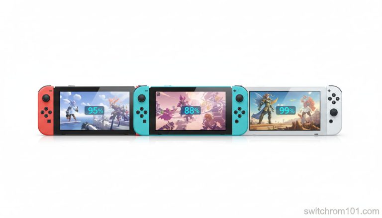 Nintendo Switch battery life comparison between Switch, Lite, and OLED models – switchrom101.com