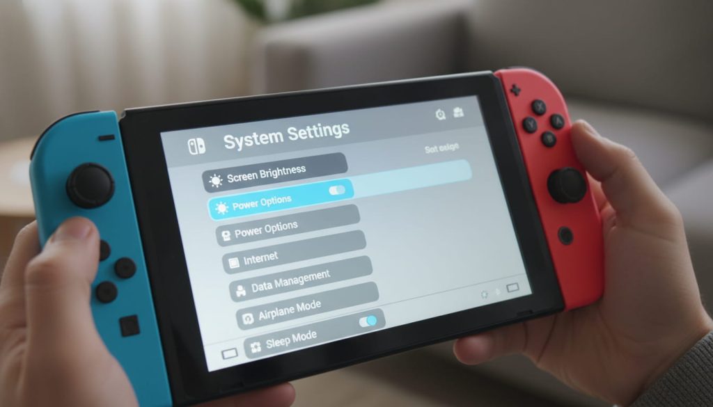 Nintendo Switch power saving and battery optimization settings