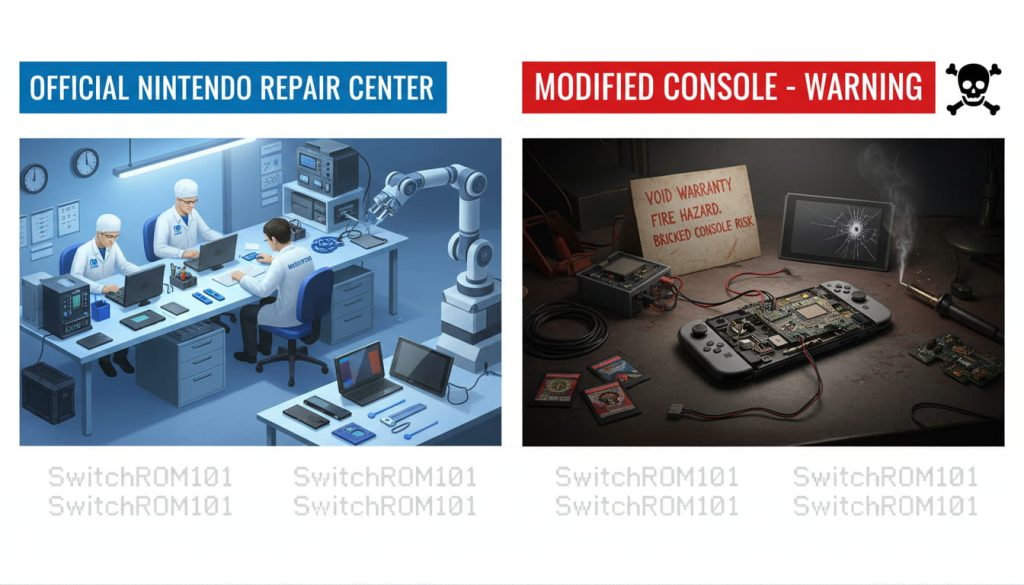 Nintendo Switch warranty vs homebrew comparison