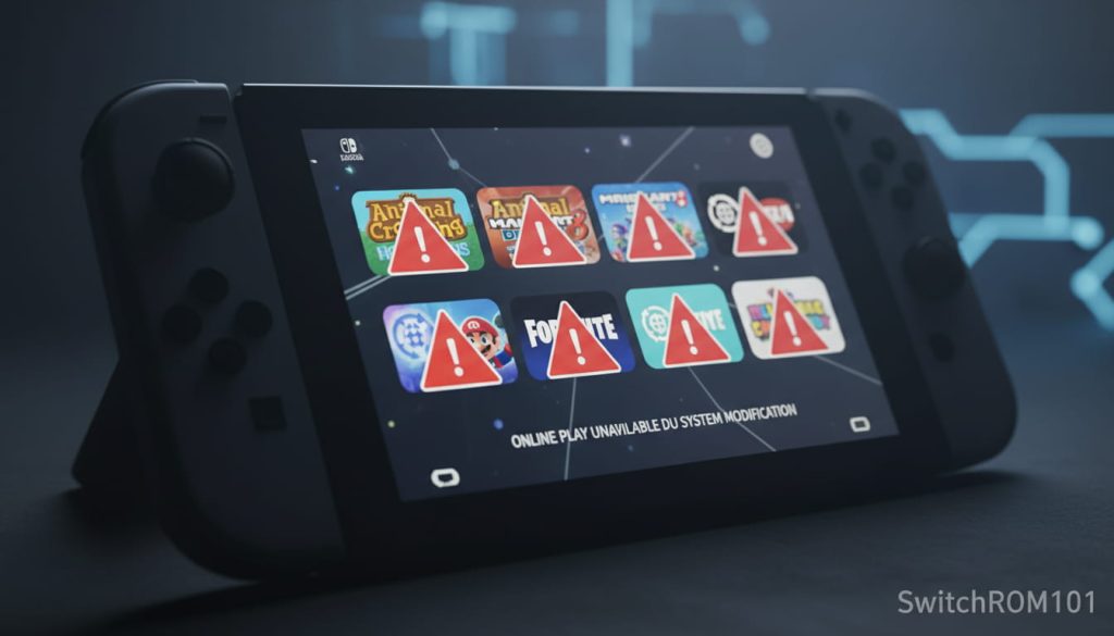 Online play risks on homebrew Nintendo Switch