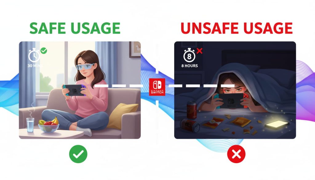 Safe vs unsafe Nintendo Switch usage