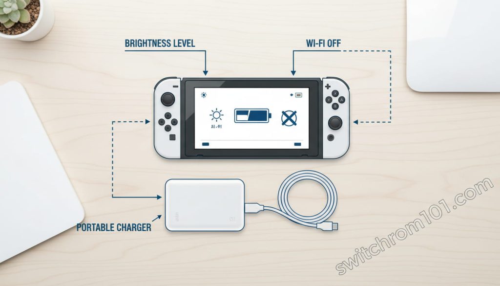 Tips to extend Nintendo Switch battery life using settings and power bank – switchrom101.com