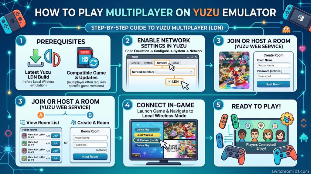 Multiplayer Games on Yuzu Emulator