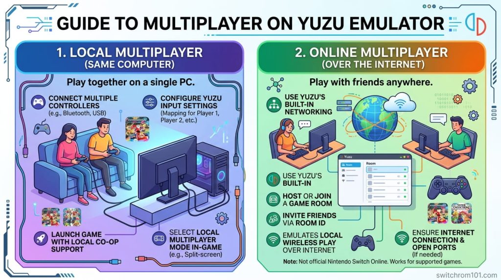 Types of Multiplayer on Yuzu Emulator